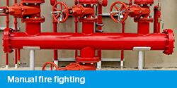 Manual fire fighting elearning - red fire pump valves
